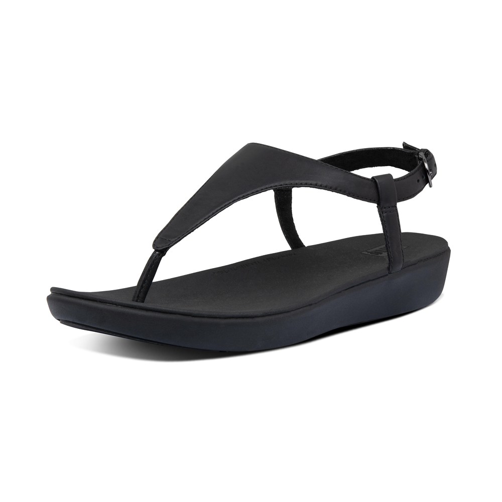 Fitflop Womens Sandals Black - Lainey Leather Back-strap - ML7240695